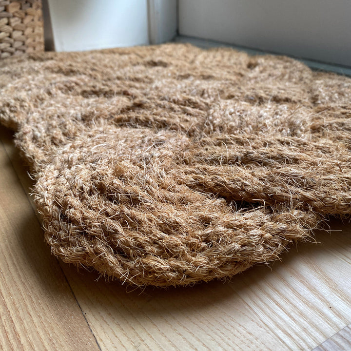 Dørmåtte flet 45x75 cm jute natur