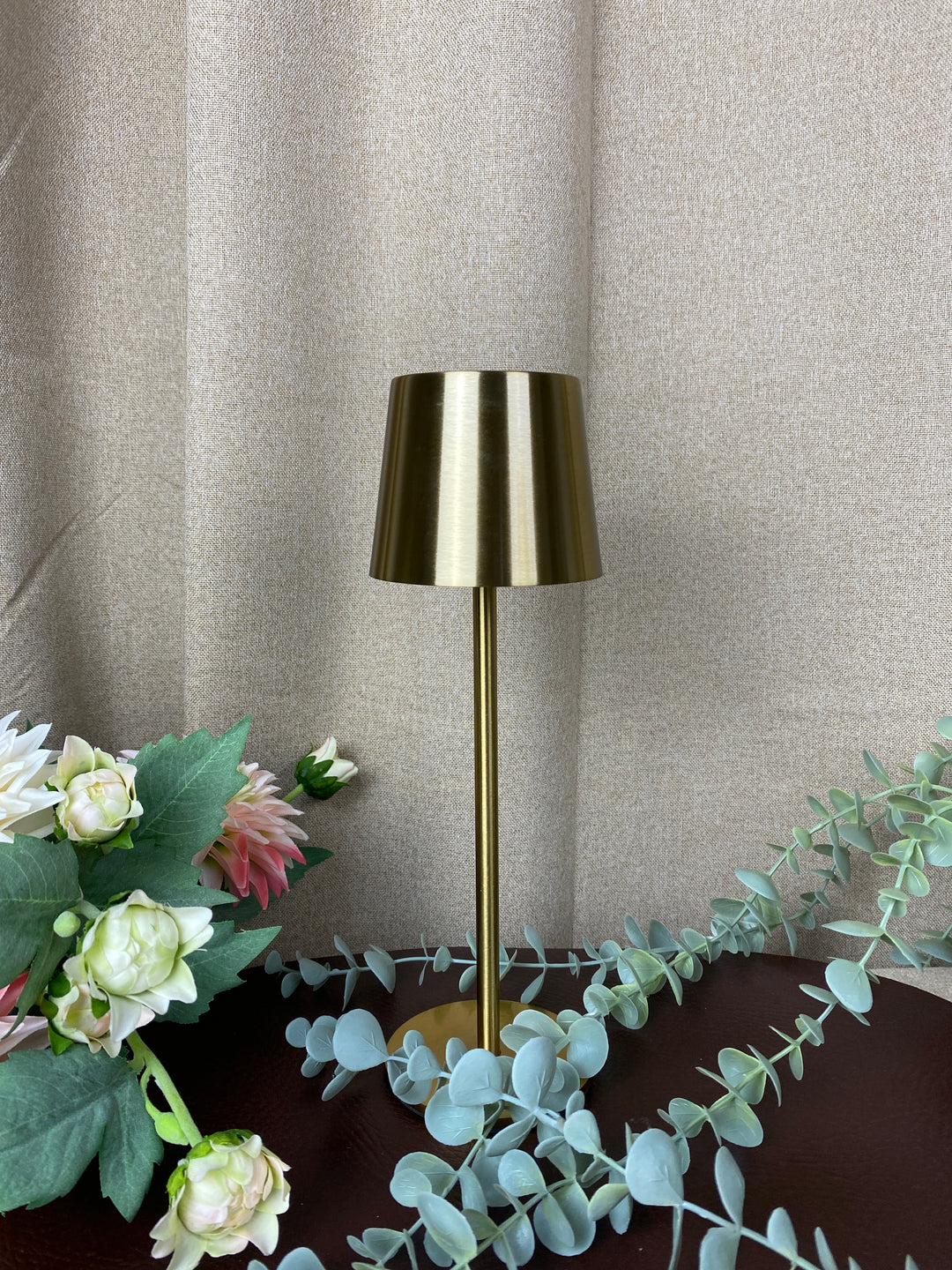 Bordlampe med touch i guld 27,5 cm