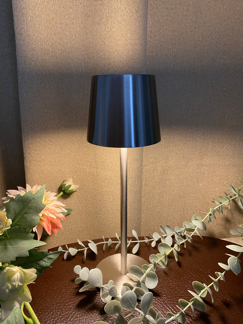 Bordslampa med touch i silver 27,5 cm 