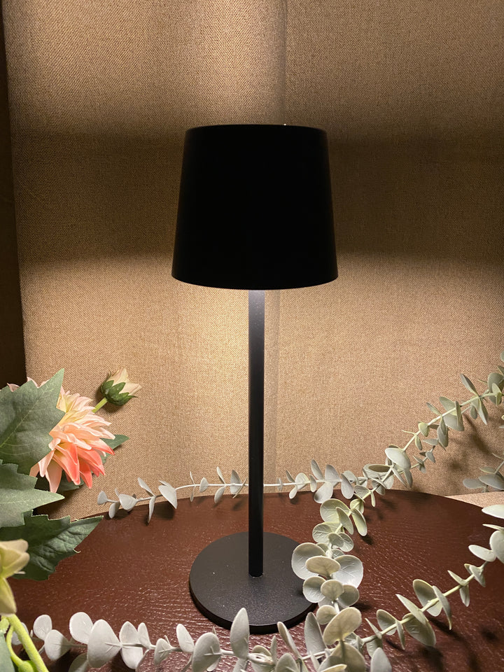 Bordlampe med touch i sort 27,5 cm
