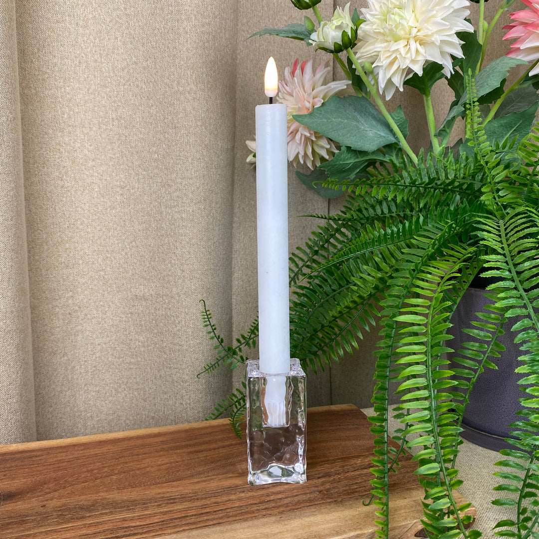 Lysestage glas 7,8 cm