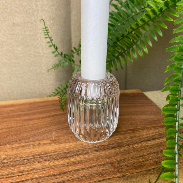 Lysestage i glas Ø5x6,1 cm