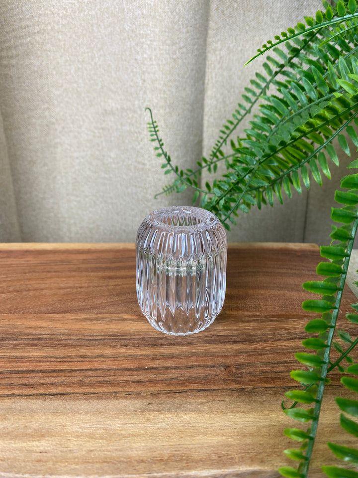 Lysestage i glas Ø5x6,1 cm