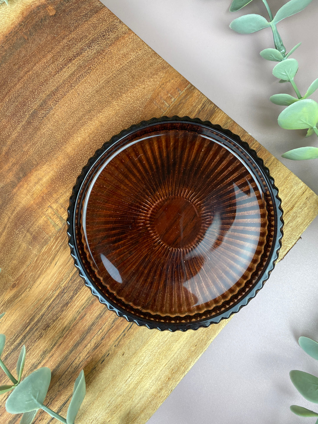 Glasfad til dekorationer Ø9,8 cm i farvet glas - assorteret