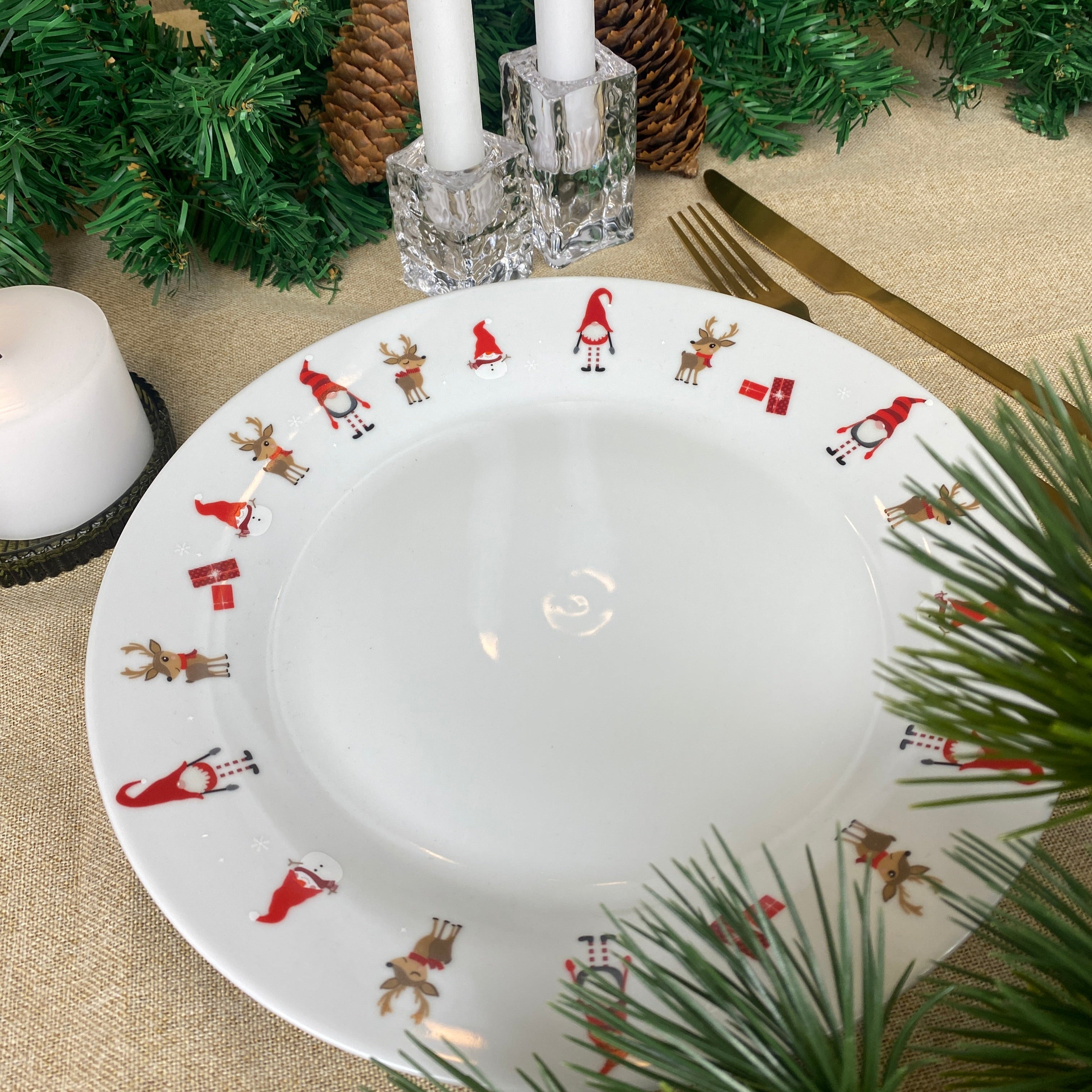 Tallerken Ø19 cm med julemotiv