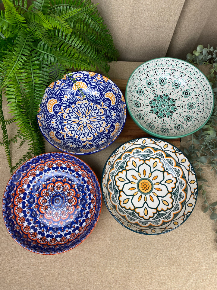 Keramik skål 1 stk. Ø23 cm med mønster