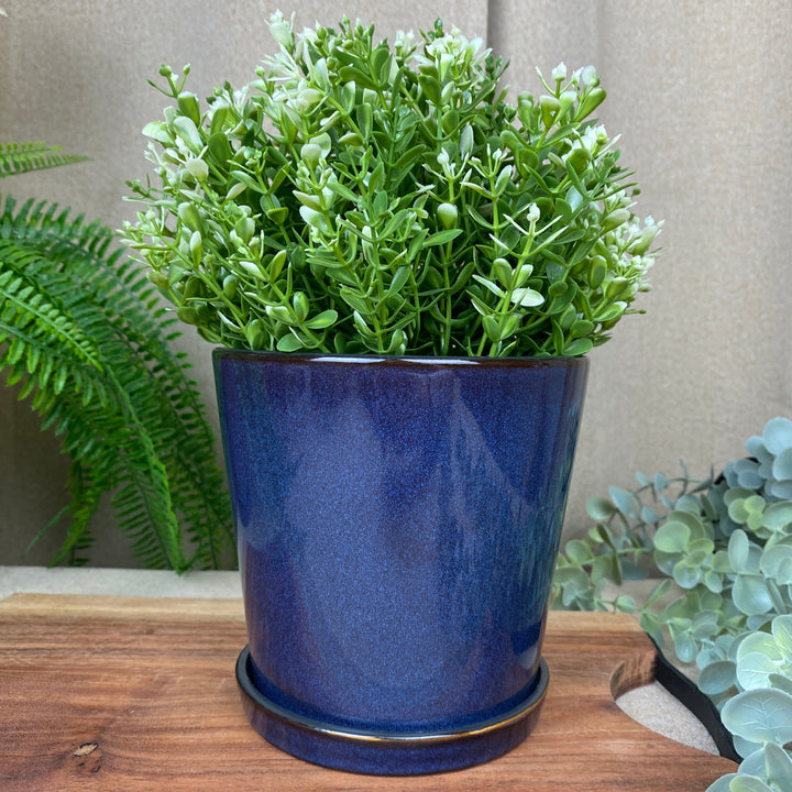 Bitz - Urtepotteskjuler 14cm blå/sort