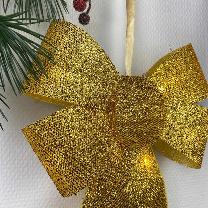 Sirius - Julius sløjfe med LED - guld 40 cm