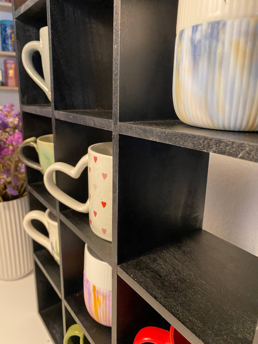 Reol til krus - sort