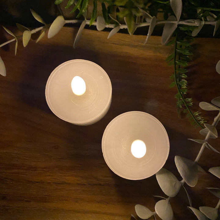 LED fyrfadslys 2 stk. med 3D flamme