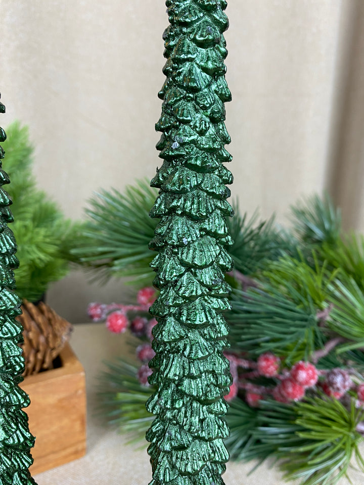 LED stagelys - juletræ 2 stk. 25 cm med fjernbetjening