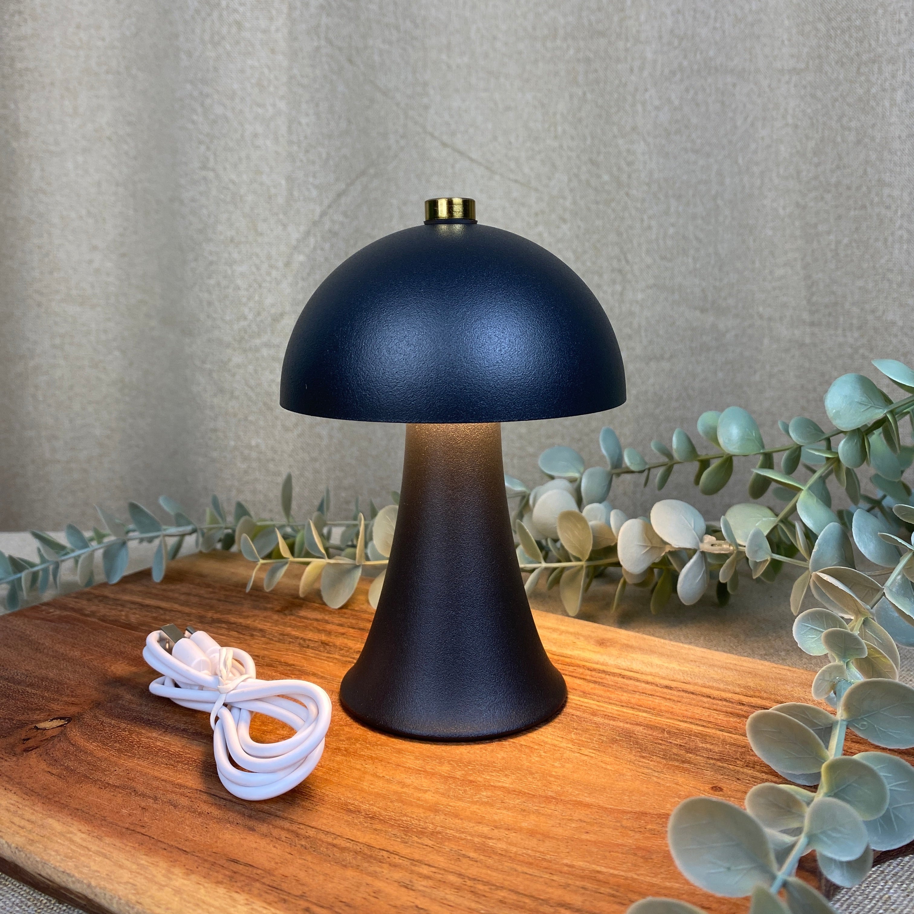 Lampe med LED touch - genopladelig - sort