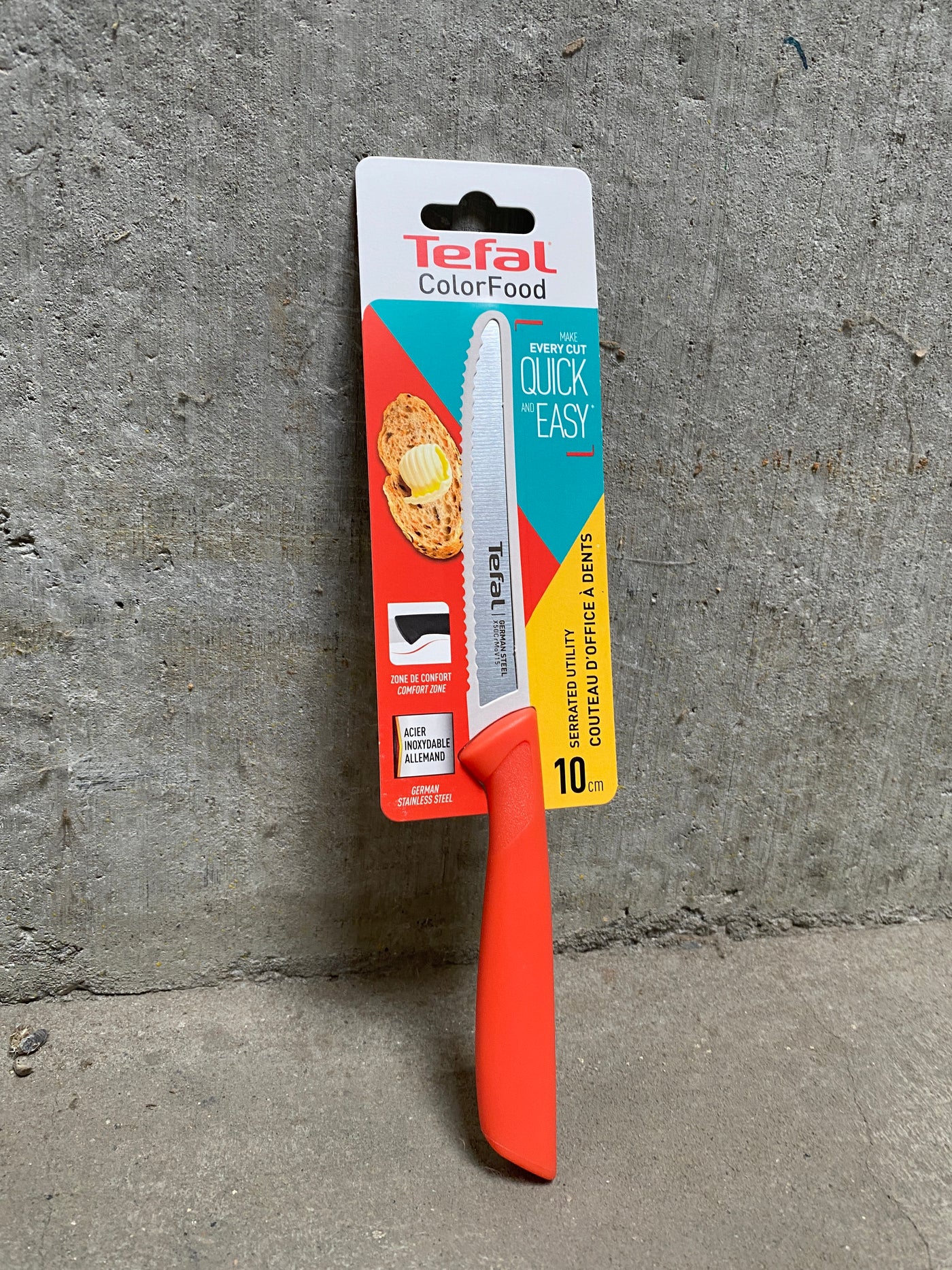 Tefal - ColorFood Serrated Utility Knife 10cm Orange