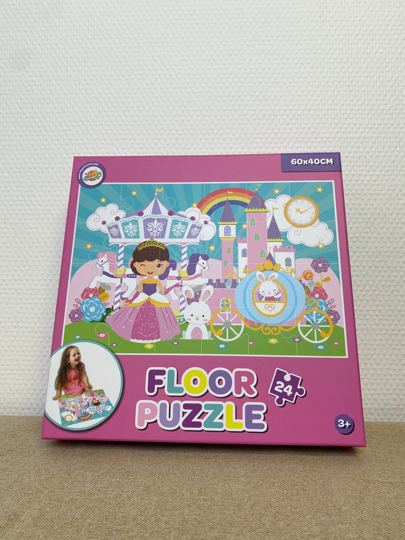 Floor puzzle - Puslespil 24 brikker - Kaniner og prinsesser