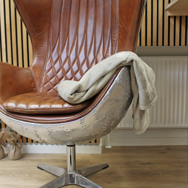 Plaid beige Str. 130 x 150 cm.