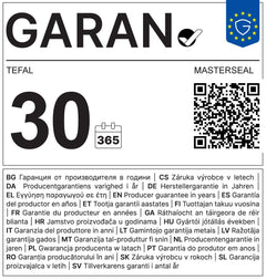 GARAN – Tefal MasterSeal: 30 års producentgaranti