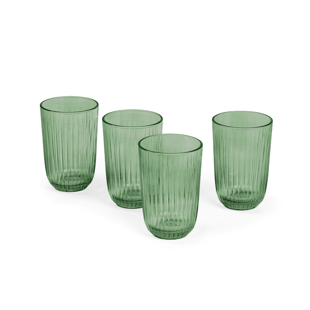 Kähler Hammershøi - Vandglas 37 cl grøn 4 stk.