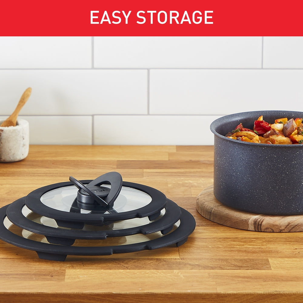 Tefal - Ingenio glaslåg 16+18+20 cm 3 stk.