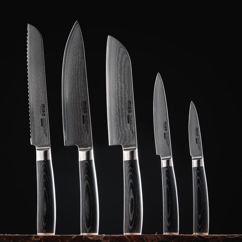 Miso Cookware - Damascus Knivsæt 6 dele stål