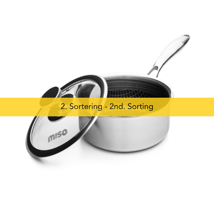 Miso - 2 Sort. Diamond Dust Non-Stick Kasserolle 1,6L | 16 cm