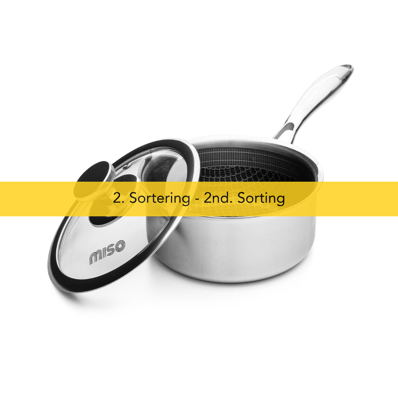 Miso - 2 Sort. Diamond Dust Non-Stick Kasserolle 1,6L | 16 cm