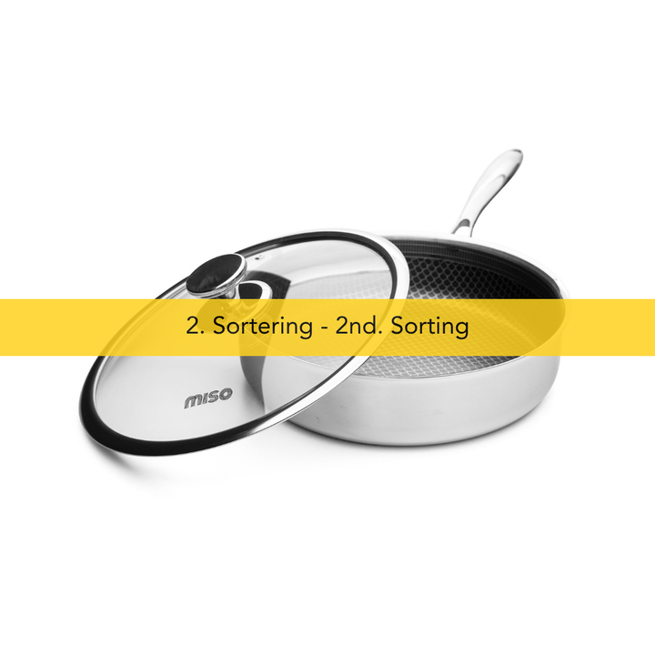 Miso - 2 Sort. Diamond Dust Keramisk Non-Stick Sautepanna 28 cm med lock