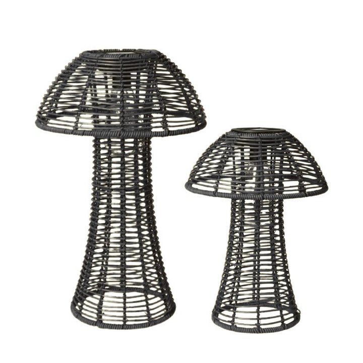 Solar lanterner 2 stk. mushroom - sort