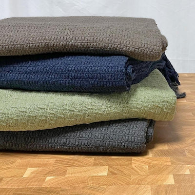 Dacore - Plaid med frynser - 125x150 cm blå