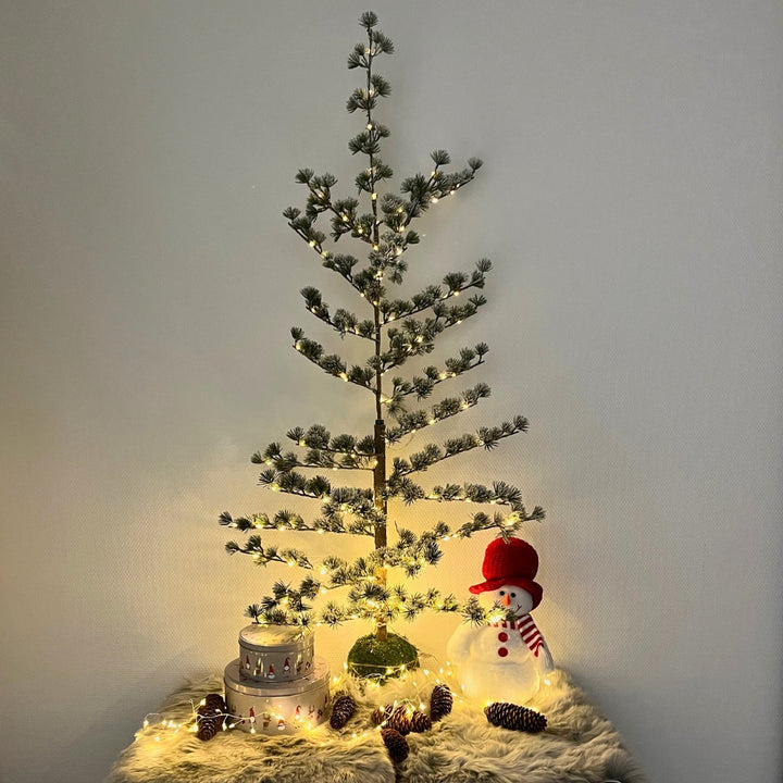 Dacore - Snögubbe med halsduk - 36 cm vit/röd