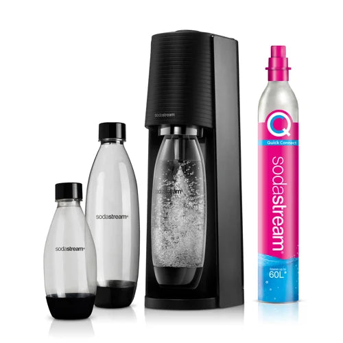 Sodastream - Terra Mega Pack Svart med 2 x 1L DWS + 1 x 0,5L DWS