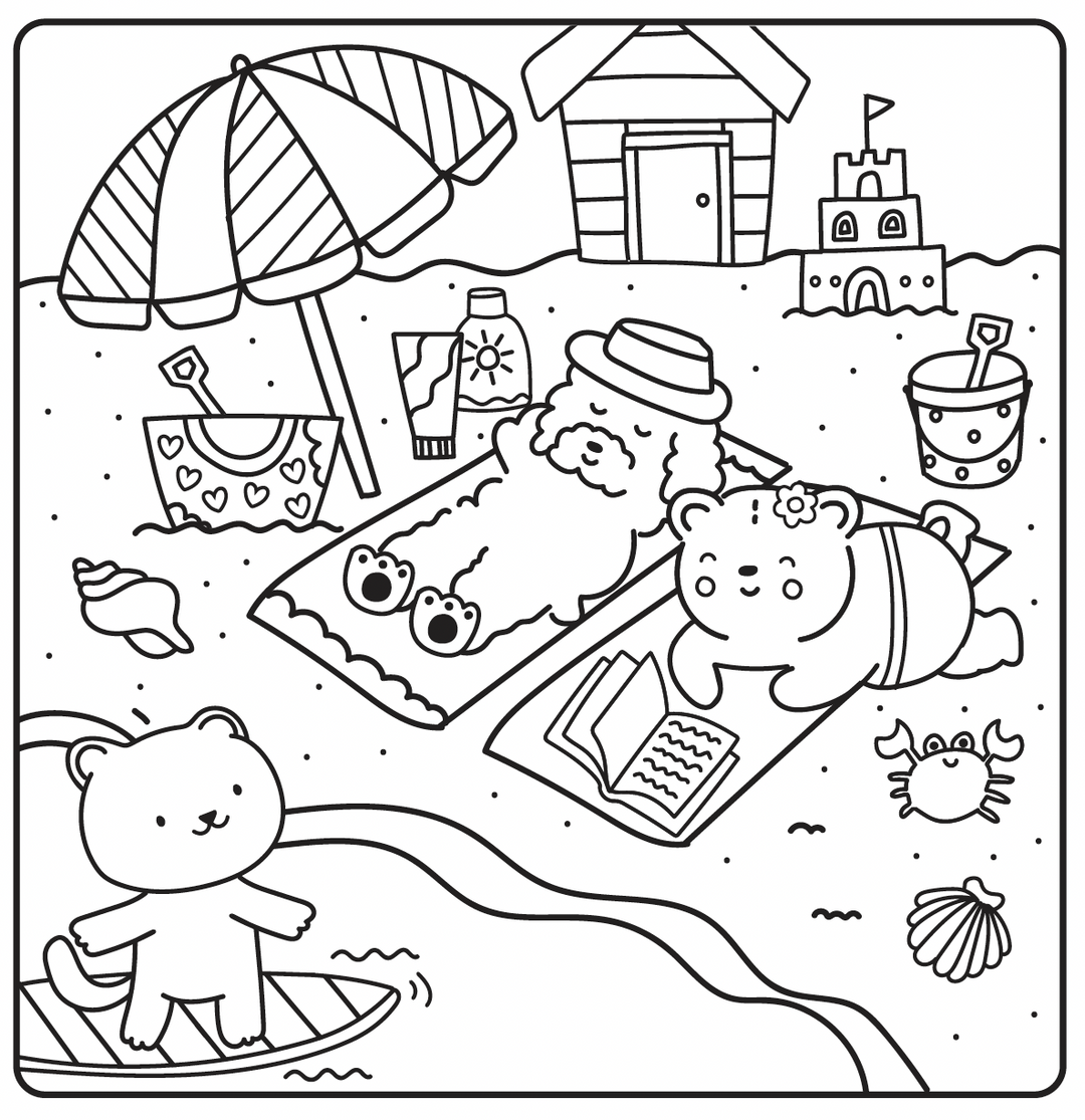 Cozy malebog - Sunny Vibes: Happy Street