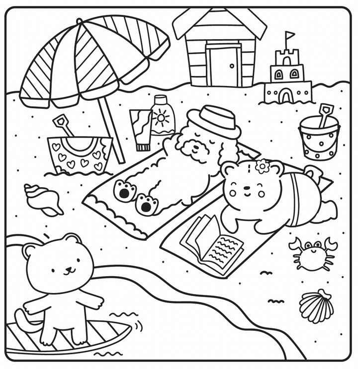 Cozy malebog - Sunny Vibes: Happy Street