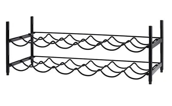 Vinreol 12 flasker 56x21x29 cm sort metal