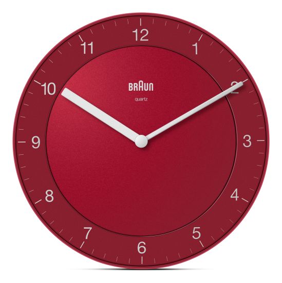 Braun - Väggklocka röd BC06R Ø 20 cm 