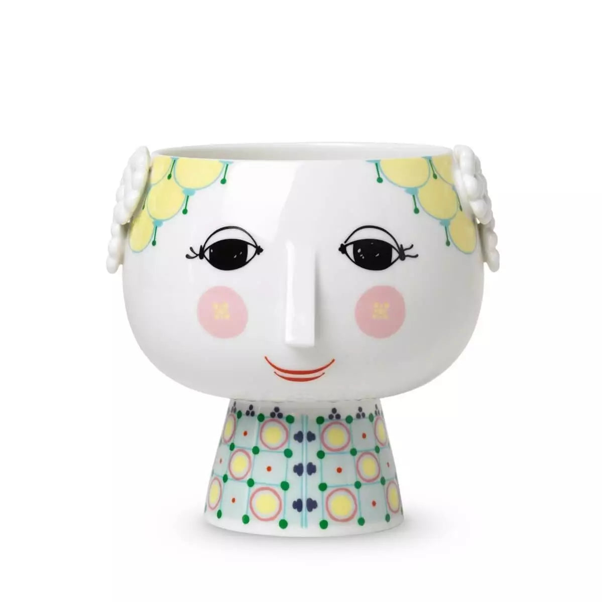 Bjørn Wiinblad - Eva Urtepotteskjuler på fod Ø15.5 cm gul