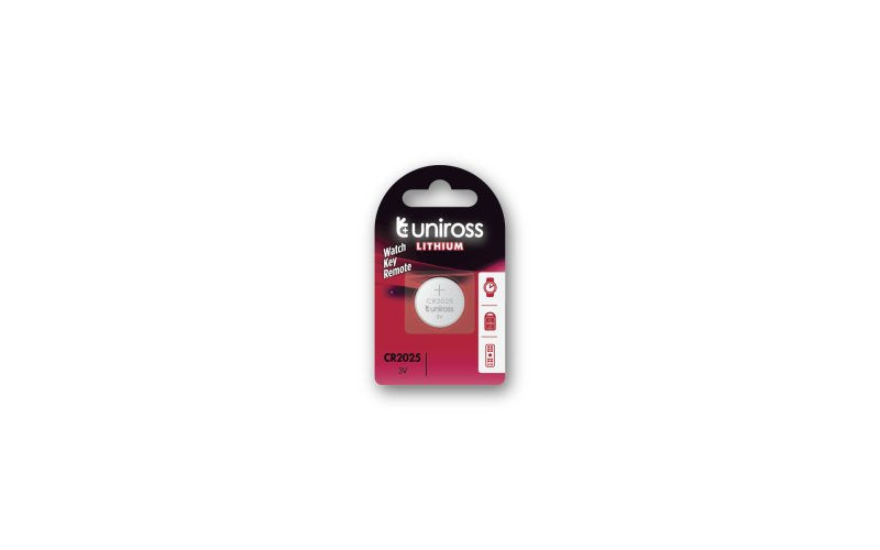 Uniross Litiumknapp CR2025 3V - BL1 