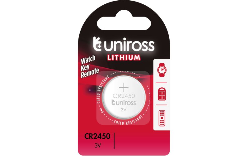 Uniross Lithium Button CR2450 3V - BL1