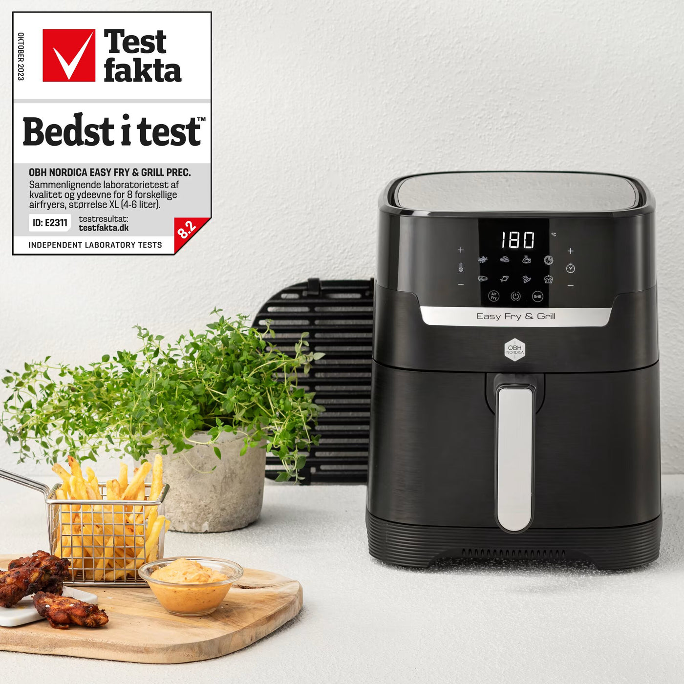 OBH Nordica Easy Fry Precision 2-i-1 Black Digital