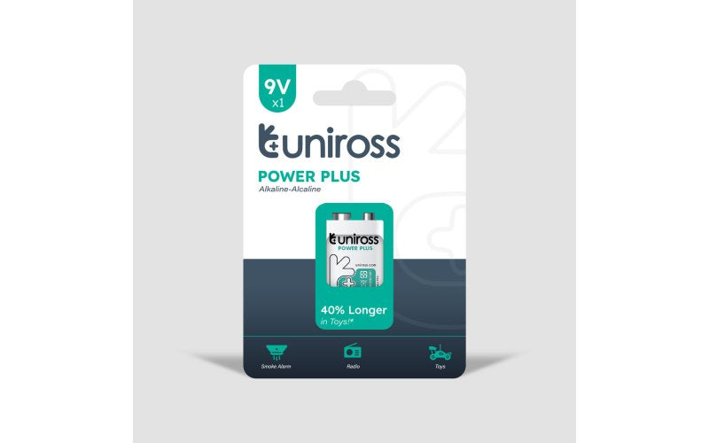 Uniross Power Plus Alkaline 6LR61 9V