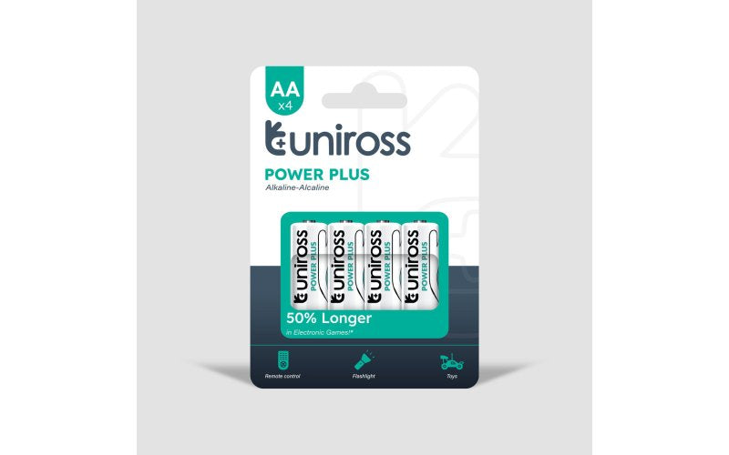 Uniross Power Plus Alkaline AA 1,5V - 4-pack