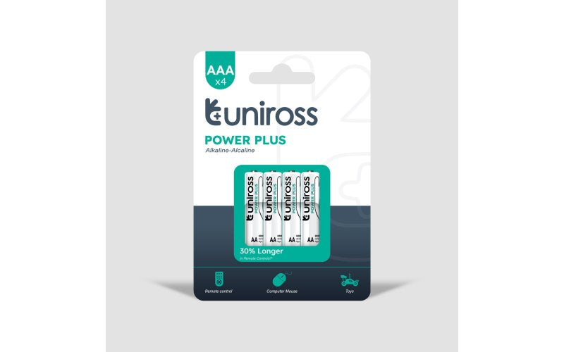 Uniross Power Plus Alkaline AAA 1,5V - 4-pack