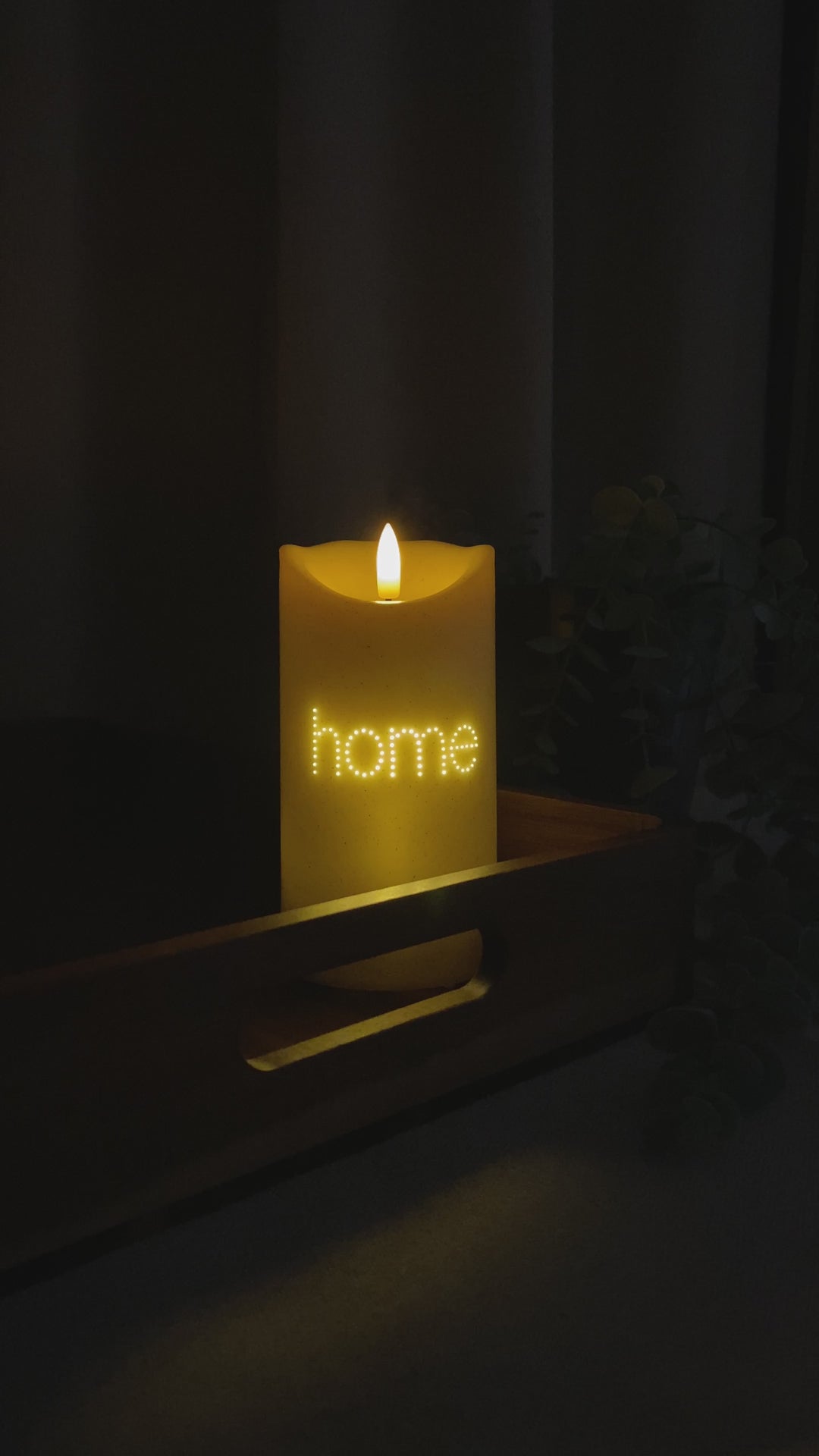 LED bloklys - Twinkle plast creme HOME