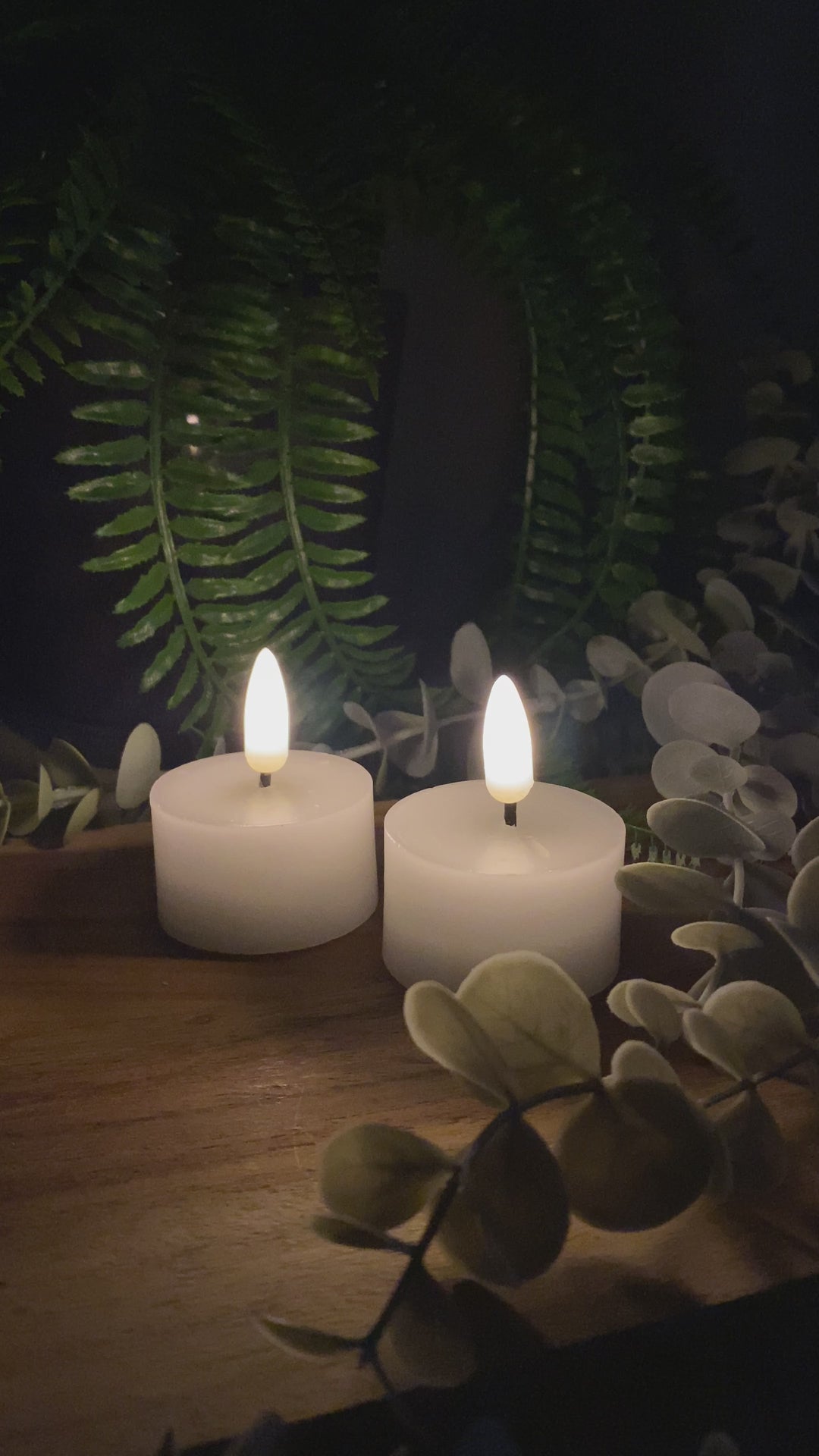 LED fyrfadslys 2 stk. med 3D flamme