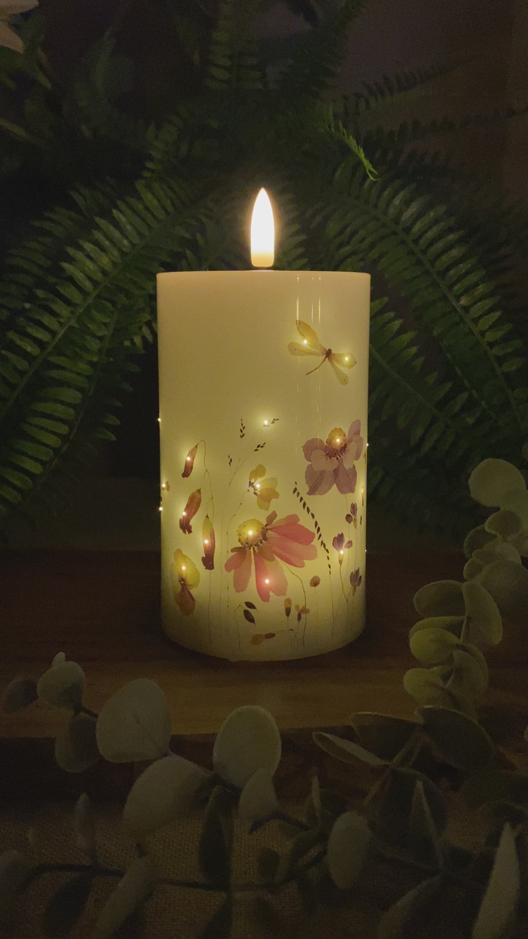 LED-lampa - Blinkande blomma 7,5x12,5 cm