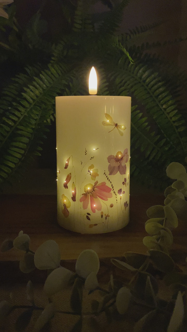 LED-lampa - Blinkande blomma 7,5x12,5 cm