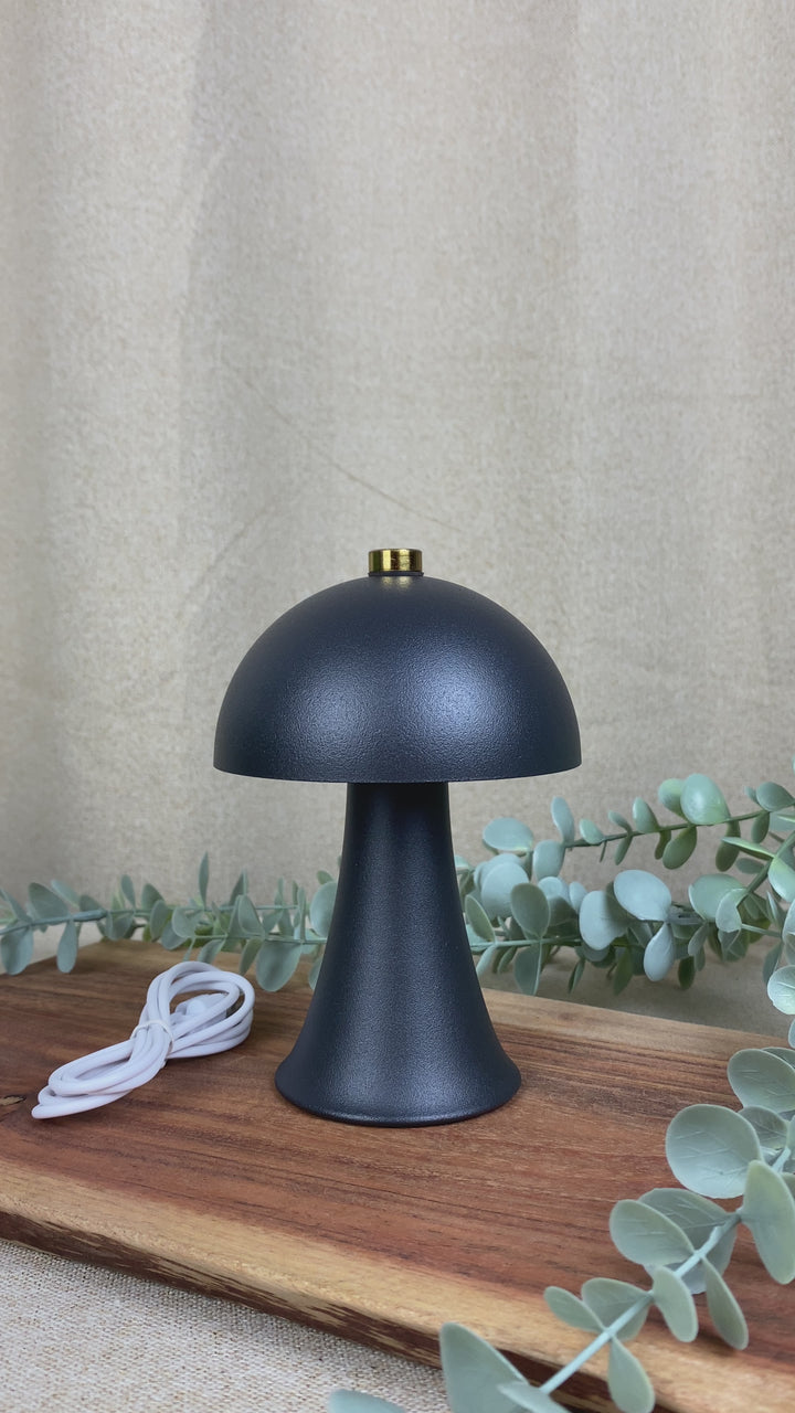 Lampe med LED touch - genopladelig - sort