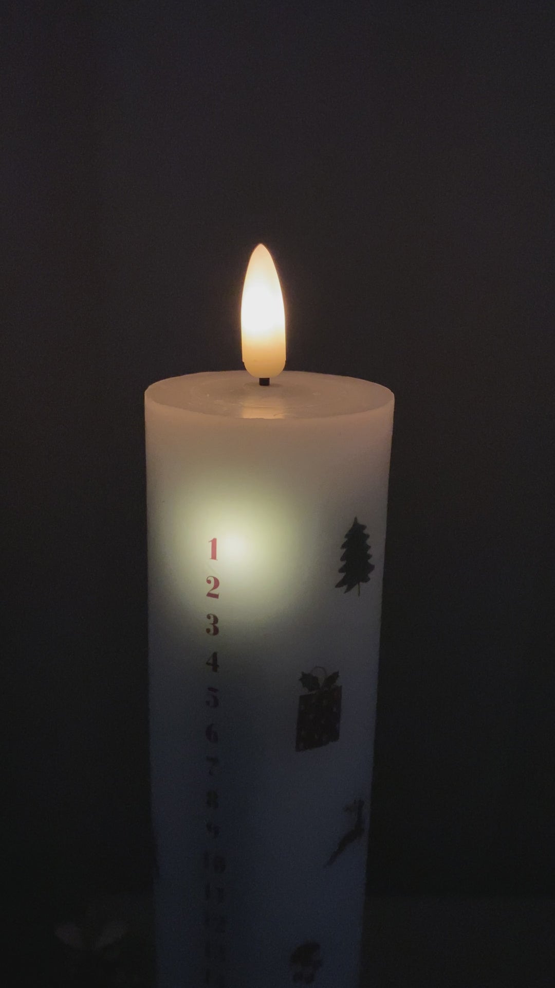 LED kalenderlys med juleguirlande - med fjernebetjening