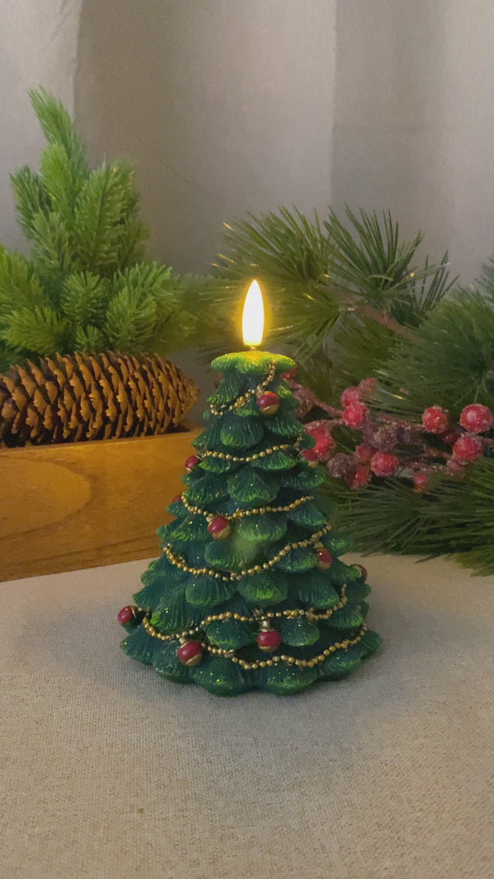 LED-vaxljus julgran H14 cm - med fjärrkontroll