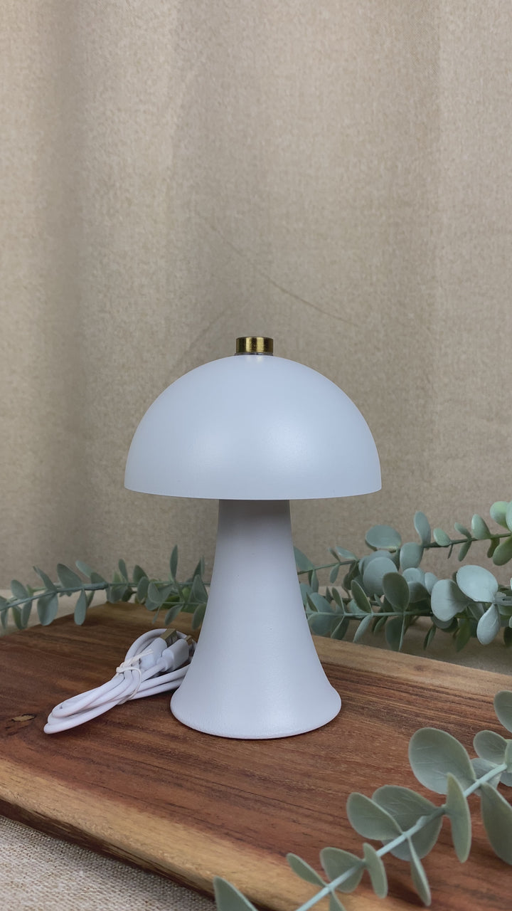 Lampe med LED touch - genopladelig - hvid