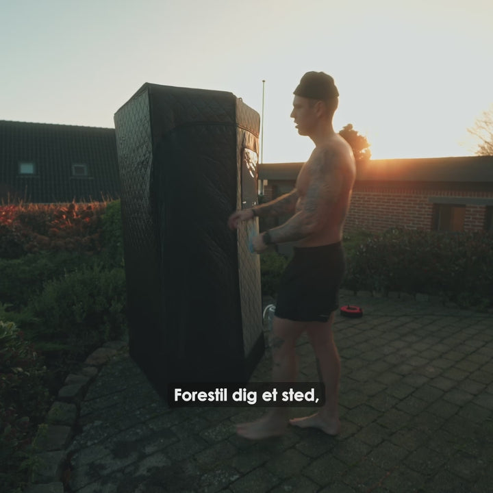 Dampsauna sort 90x90x180 cm